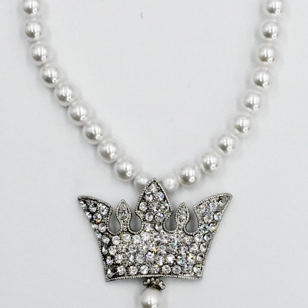 Crown And Pearl Necklace
